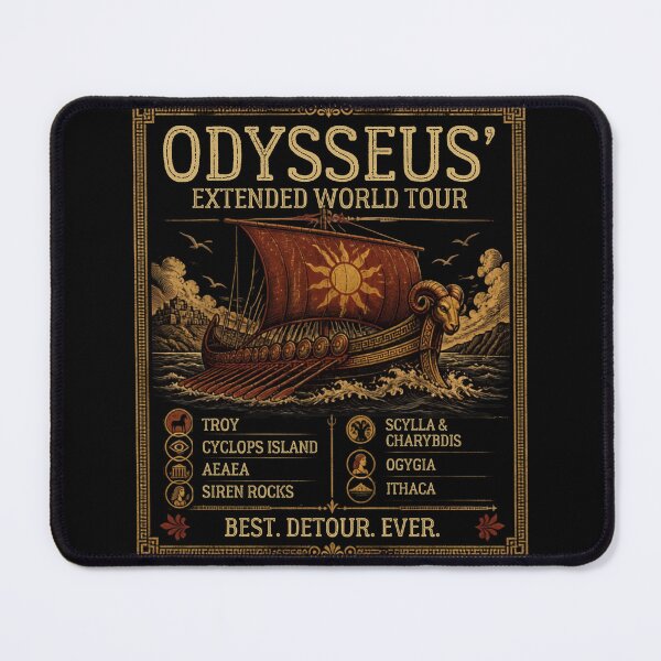 Item preview, Odysseus World Tour | Greek Mythology | Ancient Adventure | Literature humor designed and sold by Reverielook.