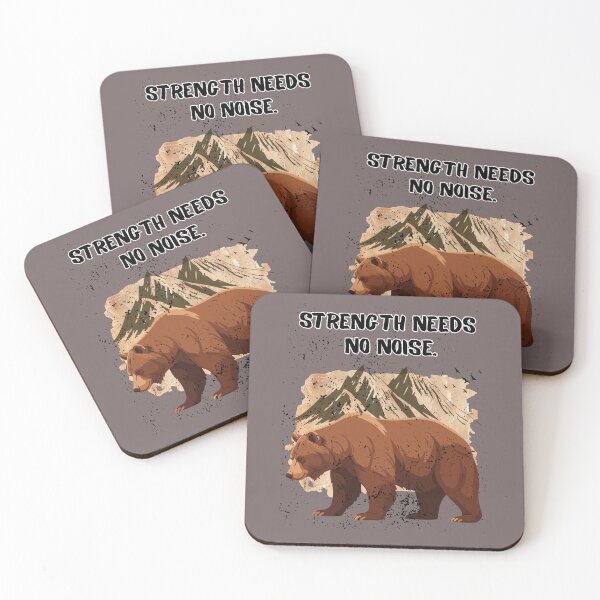 Item preview, Strength Needs No Noise Bear designed and sold by AhmadAnnaPrints.