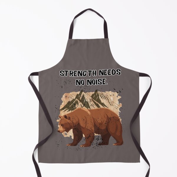 Item preview, Strength Needs No Noise Bear designed and sold by AhmadAnnaPrints.