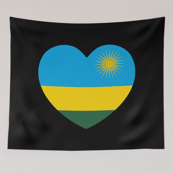 Item preview, Rwanda Flag Heart RW designed and sold by shitpostee.