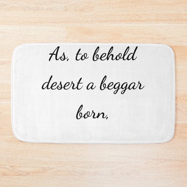 Item preview, “As, to behold desert a beggar born,” - handwriting black designed and sold by ariksworld.
