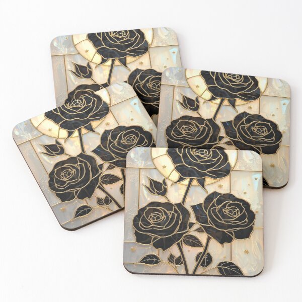 Item preview, Rosas Negras Góticas Estilo Vitral designed and sold by BriSher.