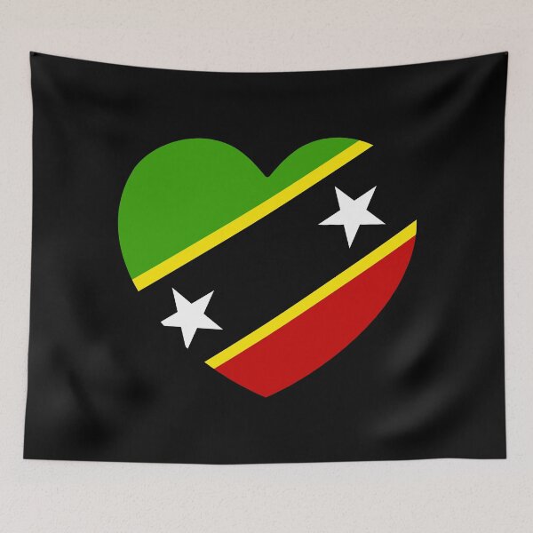 Item preview, Saint Kitts And Nevis Flag Heart KN designed and sold by shitpostee.