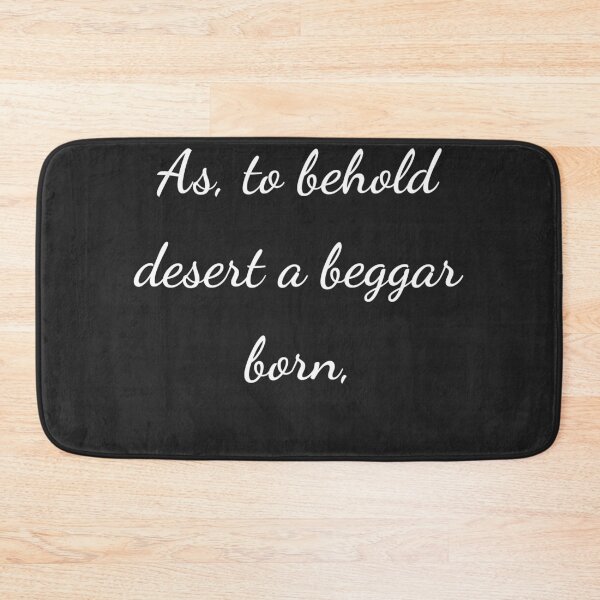 Item preview, “As, to behold desert a beggar born,” - handwriting white designed and sold by ariksworld.
