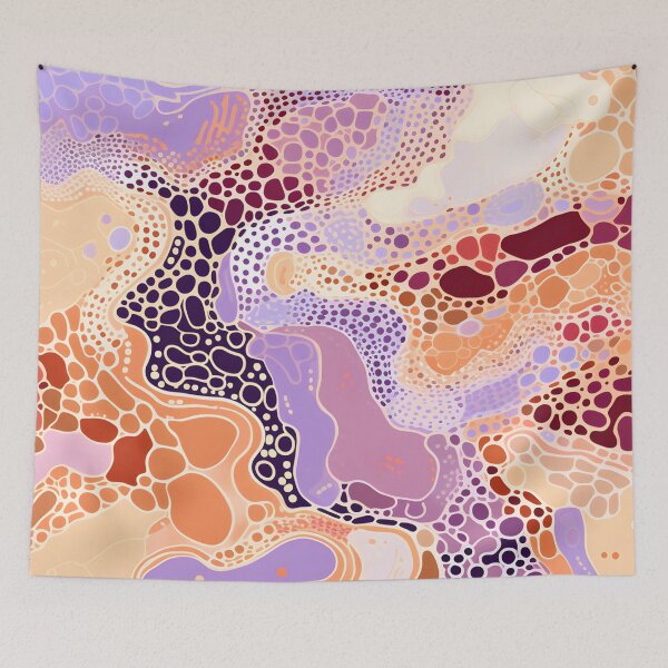 Item preview, Aboriginal Inspired Dot Art - With Pastel Lavender Terracotta designed and sold by GrinGalore.