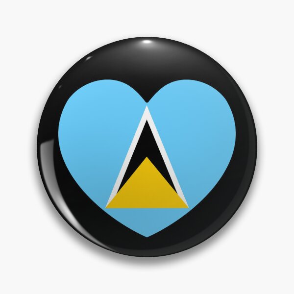 Item preview, Saint Lucia Flag Heart LC designed and sold by shitpostee.