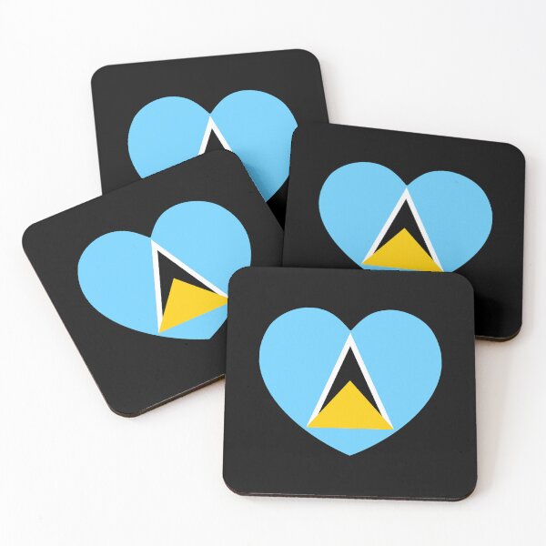 Item preview, Saint Lucia Flag Heart LC designed and sold by shitpostee.