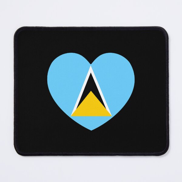 Item preview, Saint Lucia Flag Heart LC designed and sold by shitpostee.
