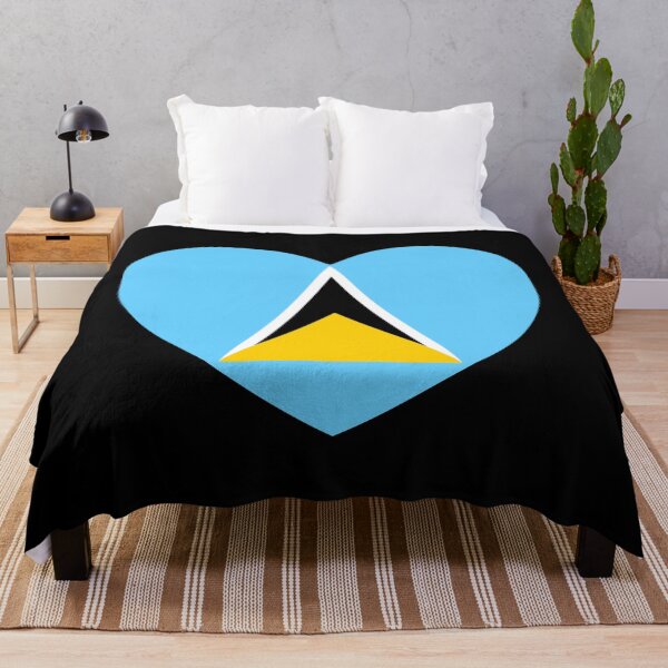 Item preview, Saint Lucia Flag Heart LC designed and sold by shitpostee.