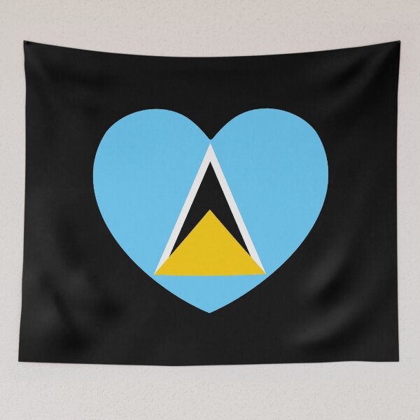 Item preview, Saint Lucia Flag Heart LC designed and sold by shitpostee.