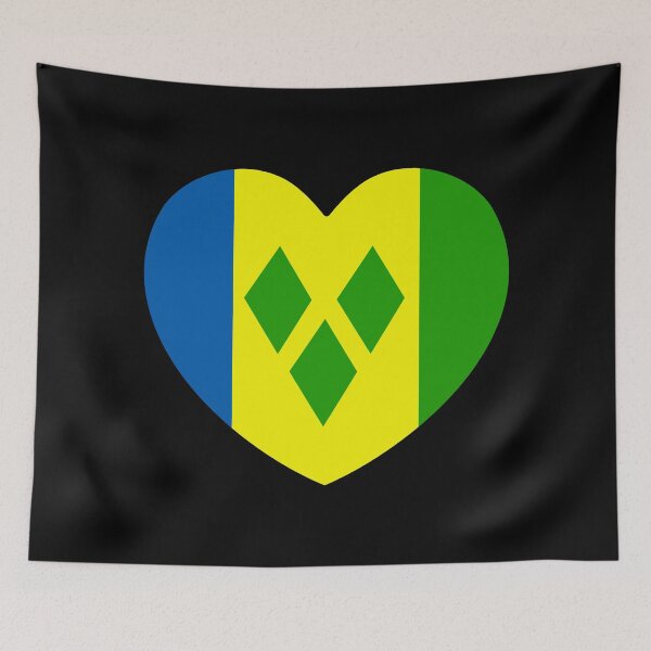 Item preview, Saint Vincent And The Grenadines Flag Heart VC designed and sold by shitpostee.