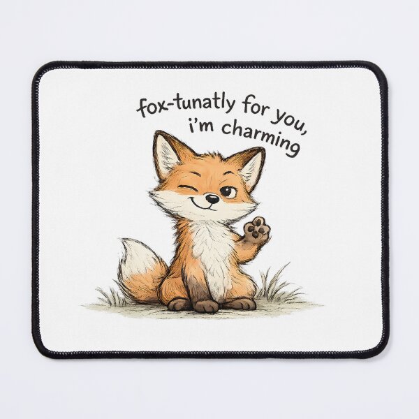 Item preview,  Funny Fox-tunately For You Shirt | Fox Pun Sticker | Charming Fox Gift | Playful Humor Tee designed and sold by Moonveil_Studio.