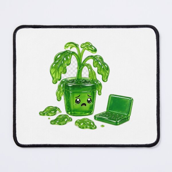 Item preview, Wilting Jelly Office Plant Beside a Laptop designed and sold by GoverArt.