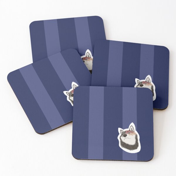 Item preview, Thick stripe (navy, iris) with Shiba Inu  designed and sold by ShibaCruise-On.