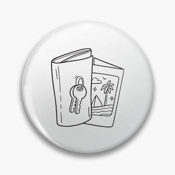 Item preview, A vacation pamphlet resting next to a room keycard designed and sold by rasagamastore.