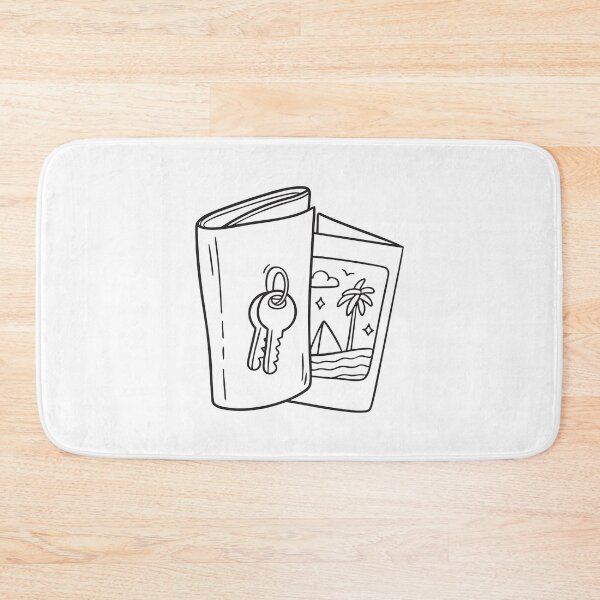 Item preview, A vacation pamphlet resting next to a room keycard designed and sold by rasagamastore.