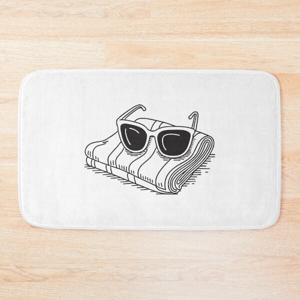 Item preview, Beach towel with a sunglasses resting on it designed and sold by rasagamastore.