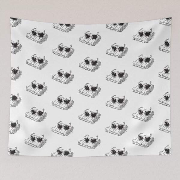 Item preview, Beach towel with a sunglasses resting on it designed and sold by rasagamastore.