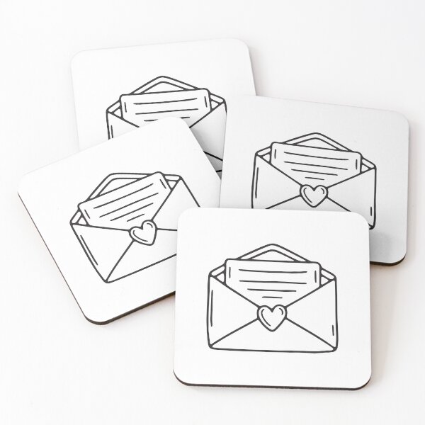 Item preview, A heart sticker sealing a paper envelope shut designed and sold by rasagamastore.