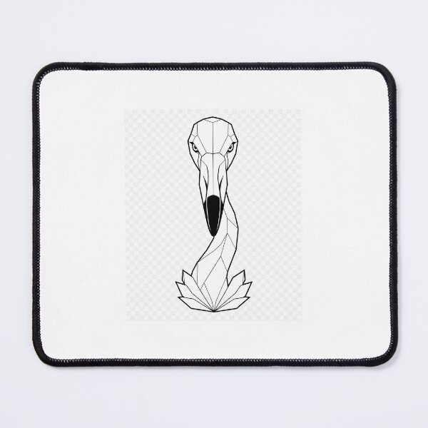 Item preview, Greater Flamingo Sticker | Premium Geometric Flamingo Black & White Vector Art designed and sold by DesertInkArt.