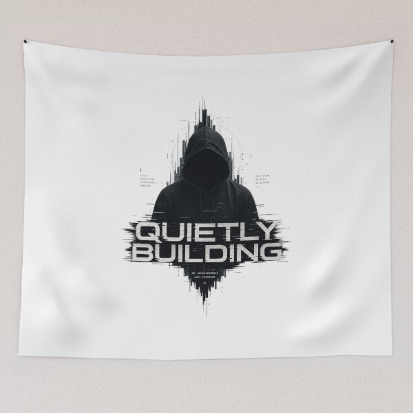 Item preview, Quietly Building - Edgy Stealth Success Hustle T-Shirt designed and sold by Aliplus+.