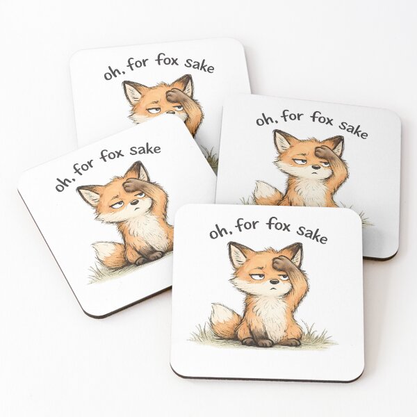 Item preview, Funny For Fox Sake Shirt | Fox Pun Sticker | Exasperated Fox Gift | Sarcastic Humor Tee designed and sold by Moonveil_Studio.
