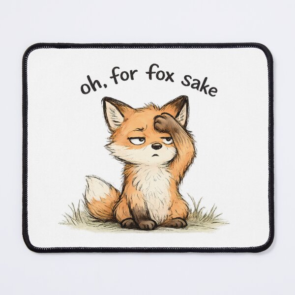 Item preview, Funny For Fox Sake Shirt | Fox Pun Sticker | Exasperated Fox Gift | Sarcastic Humor Tee designed and sold by Moonveil_Studio.