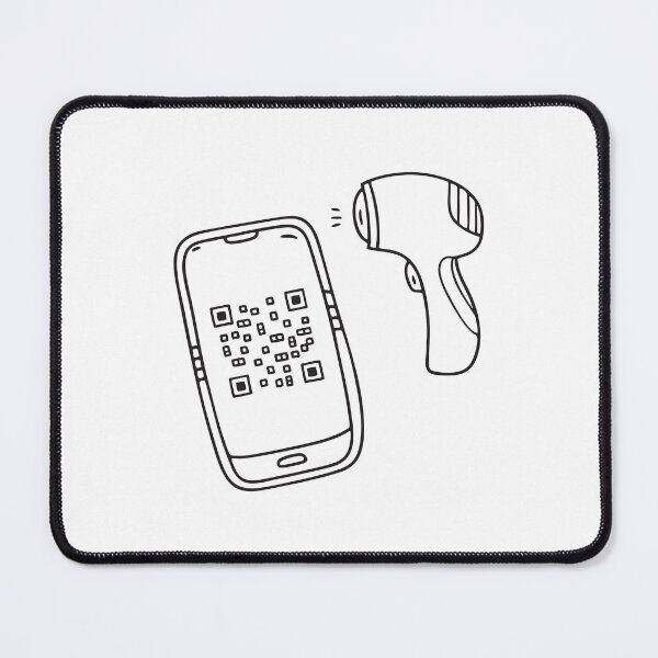 Item preview, A phone screen with a QR code near a scanner tool designed and sold by rasagamastore.
