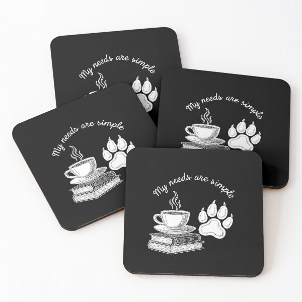 Item preview, My Needs Are Simple Coffee Books Dog Lover designed and sold by PopStars1993.