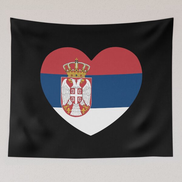 Item preview, Serbia Flag Heart RS designed and sold by shitpostee.