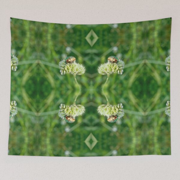 Item preview, Beetle in its meadow, mirror image designed and sold by lyloubeaupere.