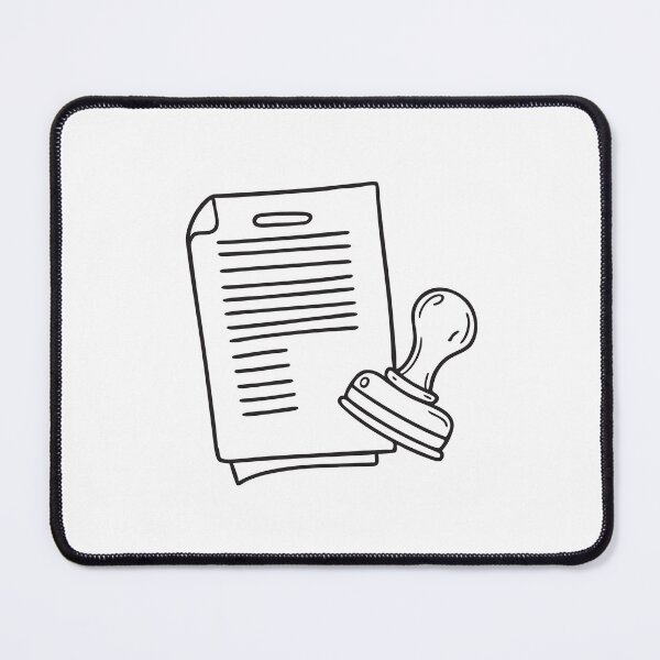 Item preview, A document sitting beneath a rubber stamp designed and sold by rasagamastore.