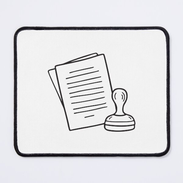 Item preview, A rubber stamp resting over a single sheet of paper designed and sold by rasagamastore.