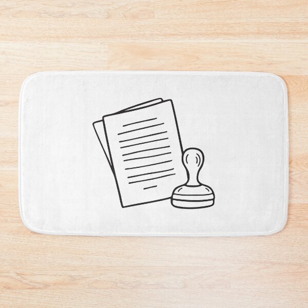 Item preview, A rubber stamp resting over a single sheet of paper designed and sold by rasagamastore.