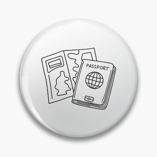 Item preview, A folded travel map beside a single passport designed and sold by rasagamastore.