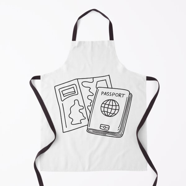 Item preview, A folded travel map beside a single passport designed and sold by rasagamastore.