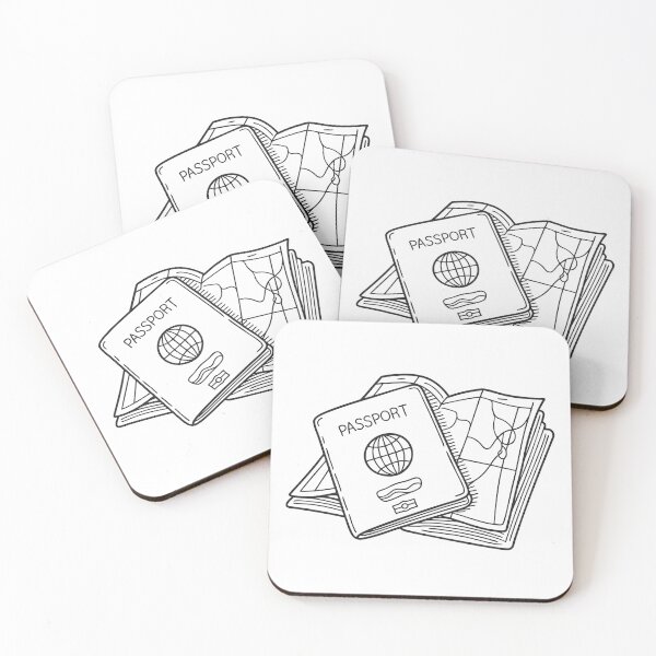 Item preview, A passport placed next to a folded location map designed and sold by rasagamastore.