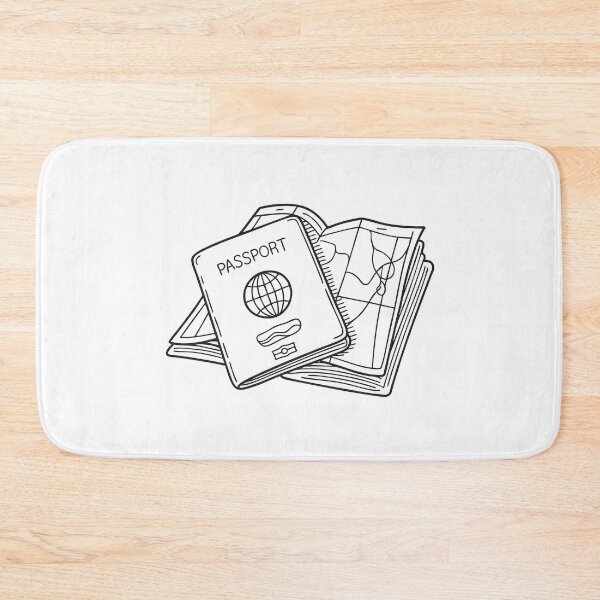 Item preview, A passport placed next to a folded location map designed and sold by rasagamastore.