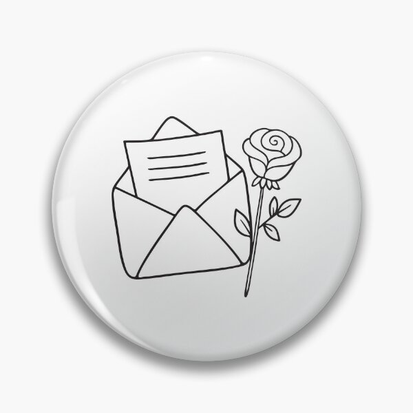 Item preview, A folded note with a single rose laid beside it designed and sold by rasagamastore.