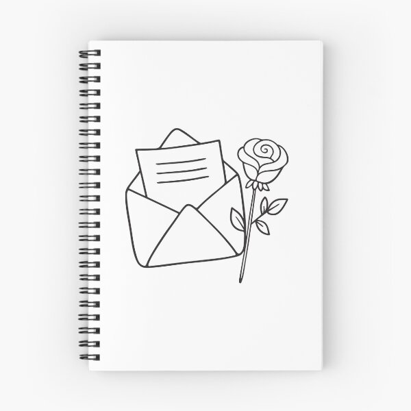 Item preview, A folded note with a single rose laid beside it designed and sold by rasagamastore.
