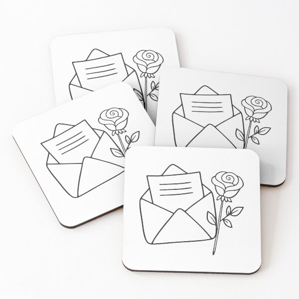 Item preview, A folded note with a single rose laid beside it designed and sold by rasagamastore.