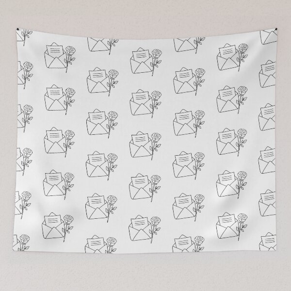 Item preview, A folded note with a single rose laid beside it designed and sold by rasagamastore.