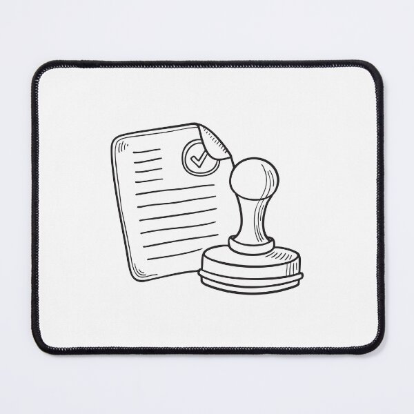 Item preview, A validated form resting beside an ink stamp pad designed and sold by rasagamastore.