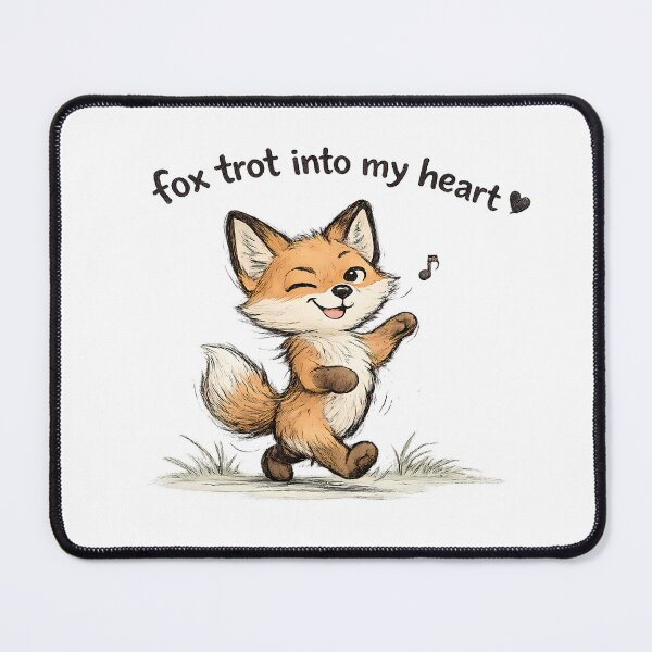 Item preview, Funny Fox Trot Into My Heart Shirt | Fox Pun Sticker | Romantic Fox Gift | Joyful Humor Tee designed and sold by Moonveil_Studio.
