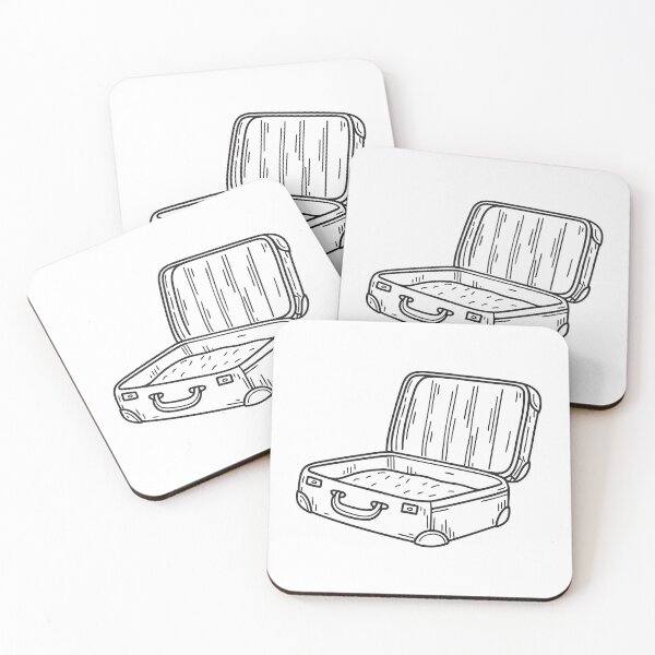 Item preview, An open suitcase spread out on a hotel mattress designed and sold by rasagamastore.