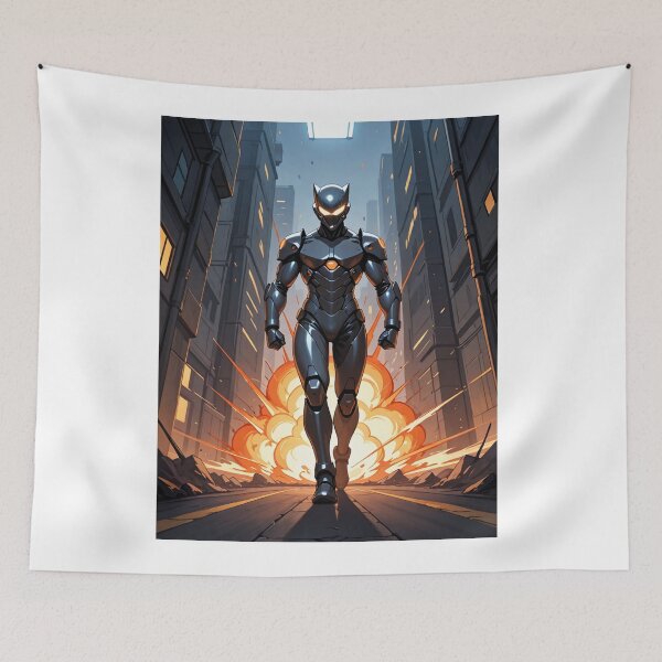 Item preview, Science Fiction - Stylized Android Character, Post-Apocalyptic Superhero Illustration designed and sold by AnimeShin.