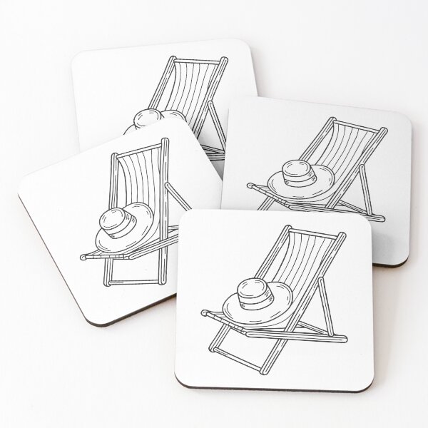 Item preview, A deck chair near the pool with a sun hat resting on it designed and sold by rasagamastore.