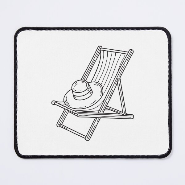 Item preview, A deck chair near the pool with a sun hat resting on it designed and sold by rasagamastore.