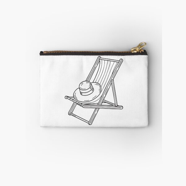 Item preview, A deck chair near the pool with a sun hat resting on it designed and sold by rasagamastore.