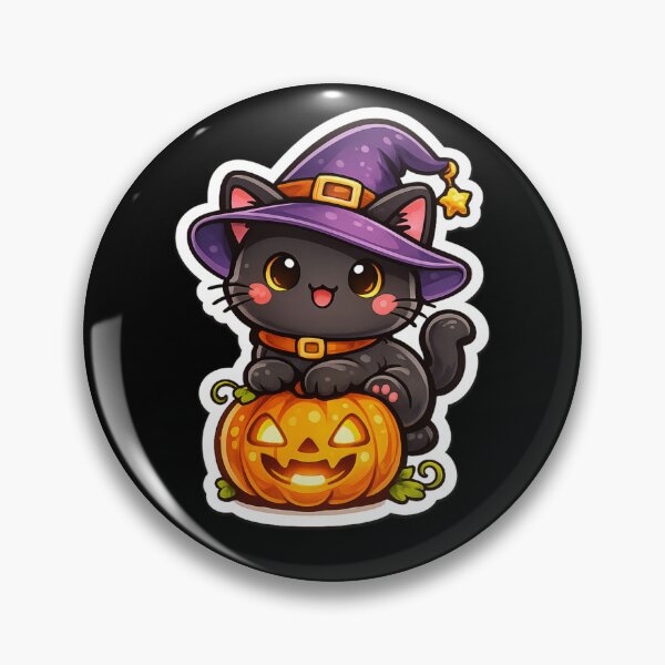Item preview, Cute Cat Climbing Pumpkin Sticker designed and sold by VeltrixaDesigns.